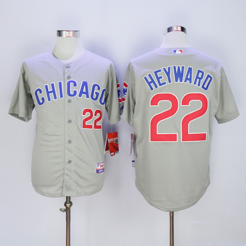 Men Chicago Cubs #22 Heyward Grey MLB Jerseys->chicago cubs->MLB Jersey